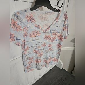 Old Navy Fitted V Neck Short Sleeve T-Shirt